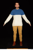  Pablo brown shoes brown trousers dressed standing sweater whole body 0009.jpg